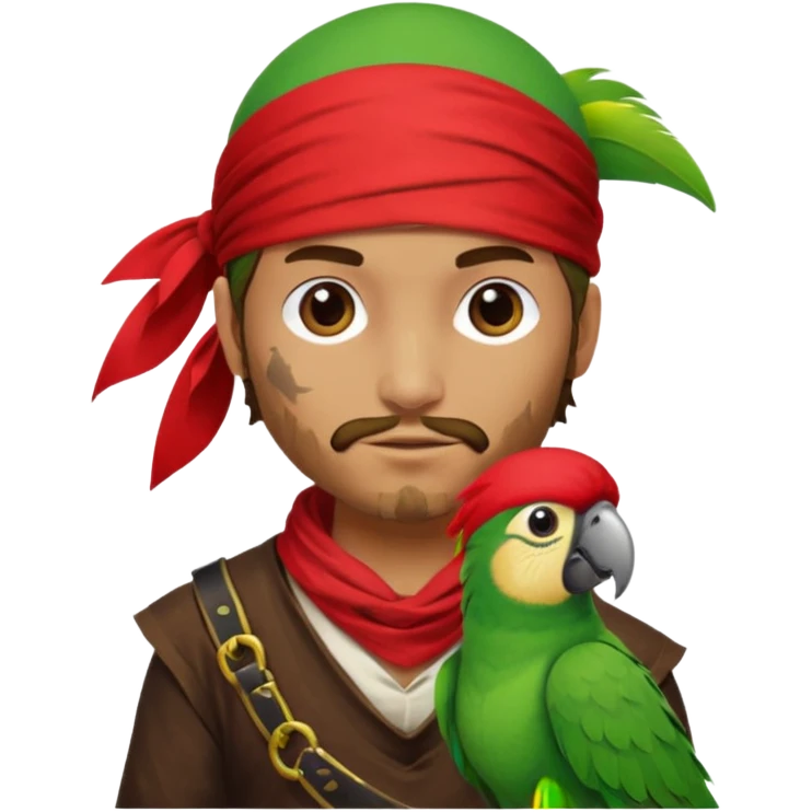 pirate and parrot emoji