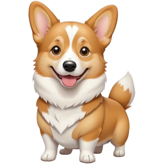 Corgi saying hi  emoji