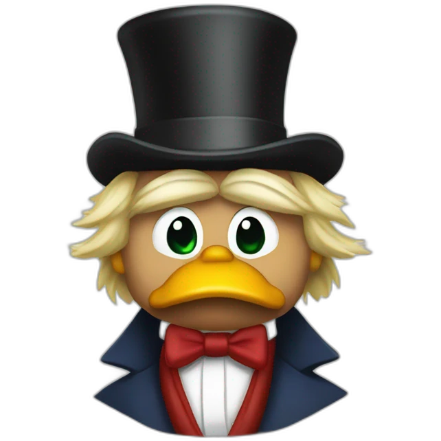 Trump as scrooge mcduck emoji