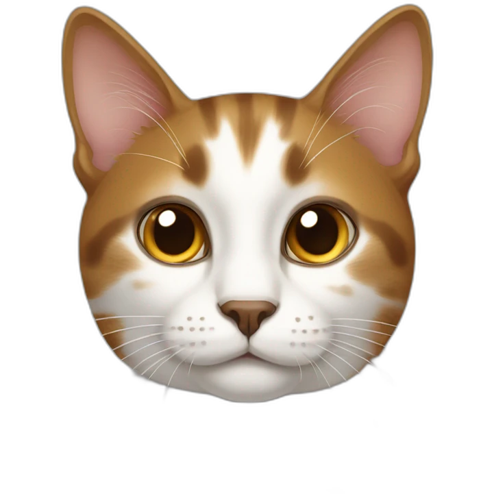 cat brown and white spots emoji