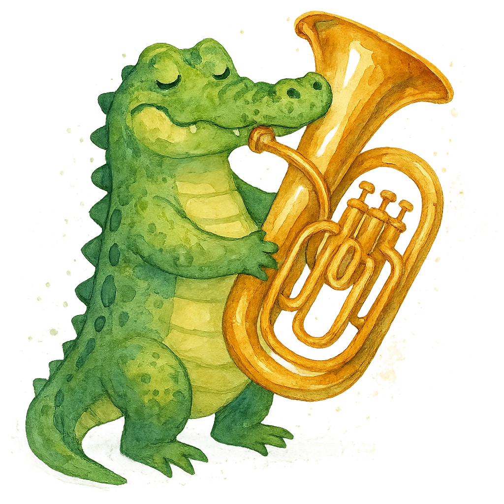 watercolor style crocodilo bombardino emoji