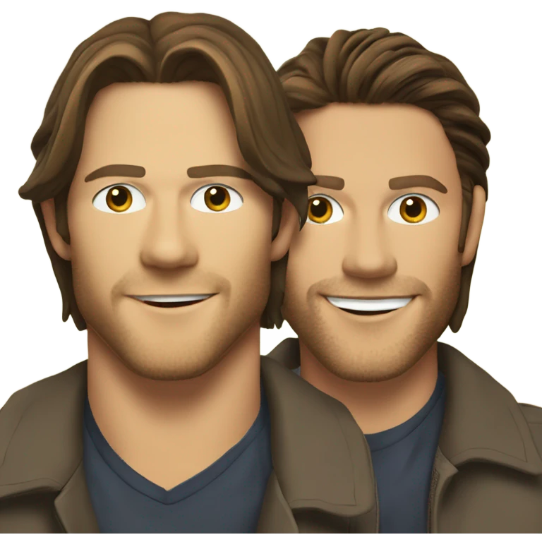 Jared Padalecki with Jensen Ackles emoji