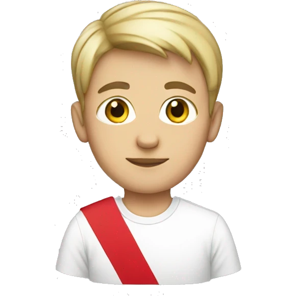 White boy wearing a shirt with Peruvian flag emoji