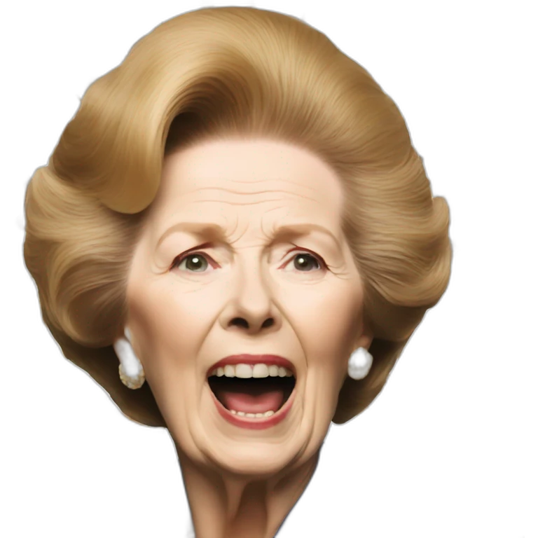 Margaret thatcher exploding emoji