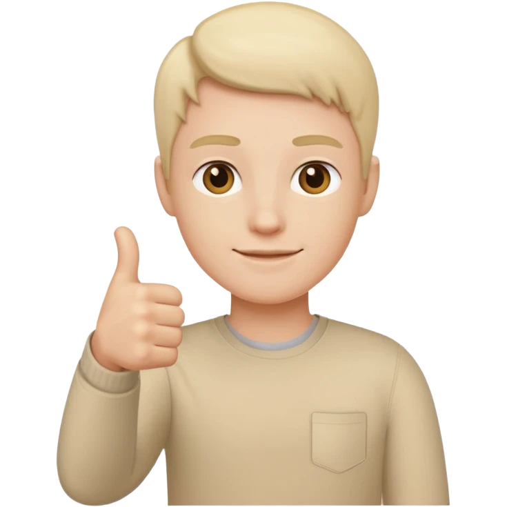 thumbs up light beige sleeve emoji