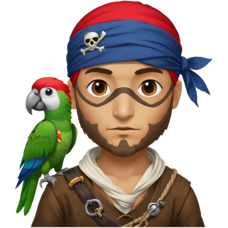 pirate and parrot emoji