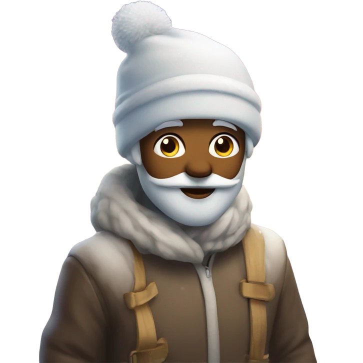 Newyear with snow emoji