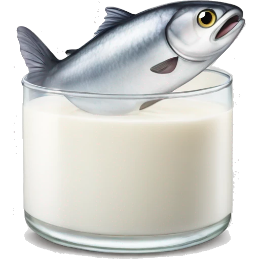 Herring with milk emoji