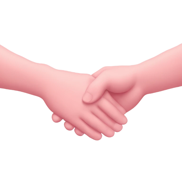pastel pink hands of lovers holding hands emoji
