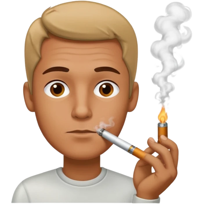 Man smoking the cartridge emoji