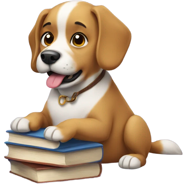 Dog with a book  emoji