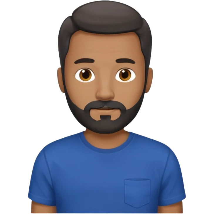 give my dad a grandpa look but beard mixed with grey and black , very low hair on head brown in complexion, casual clothes emoji