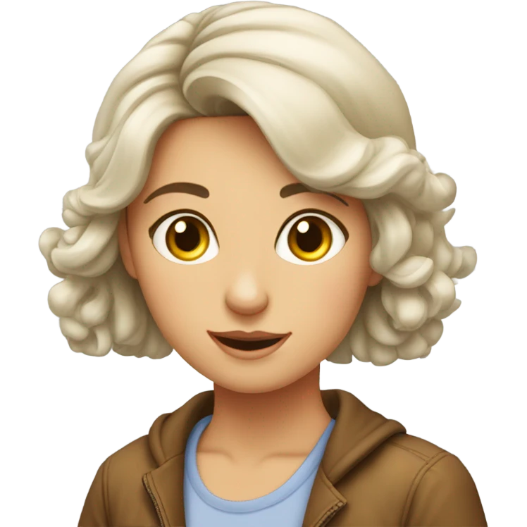 Una ragazza castana che abbraccia l suo gatto emoji