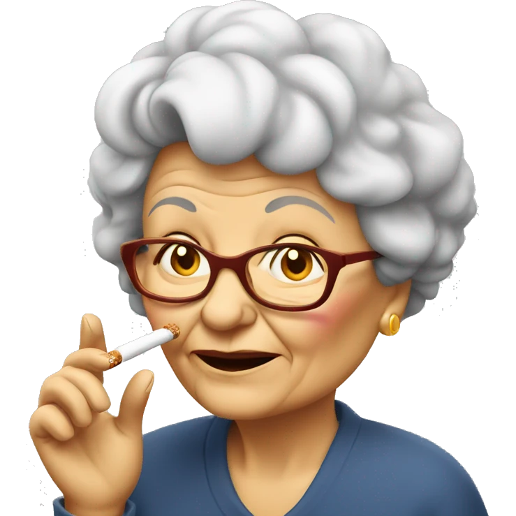 Grandma smoking emoji