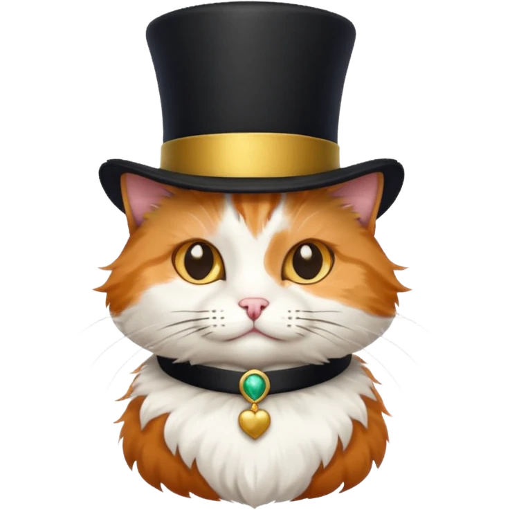 cat wearing a tophat emoji
