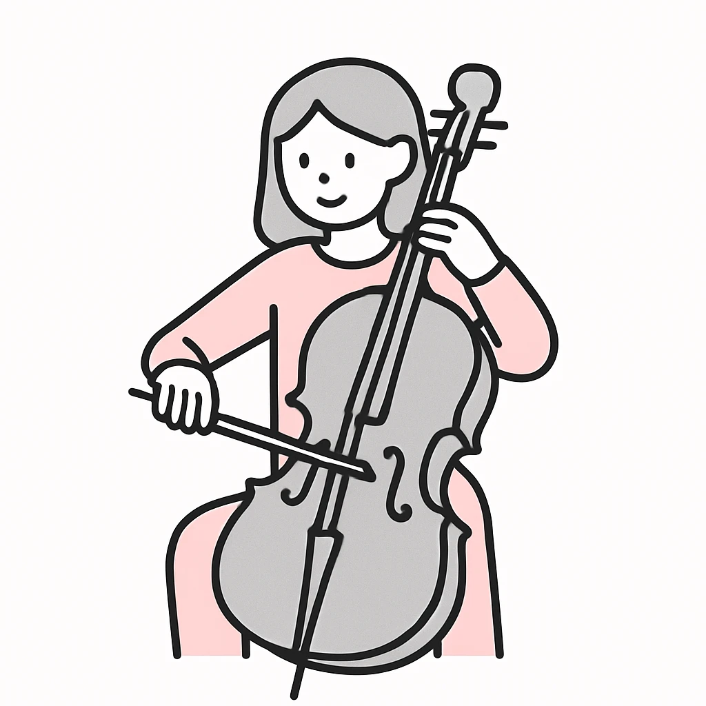 girl playing cello emoji