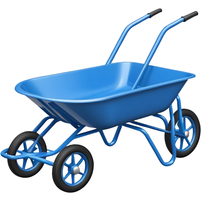 wheelbarrow car hybrid vehicle with wheels and steering wheel emoji