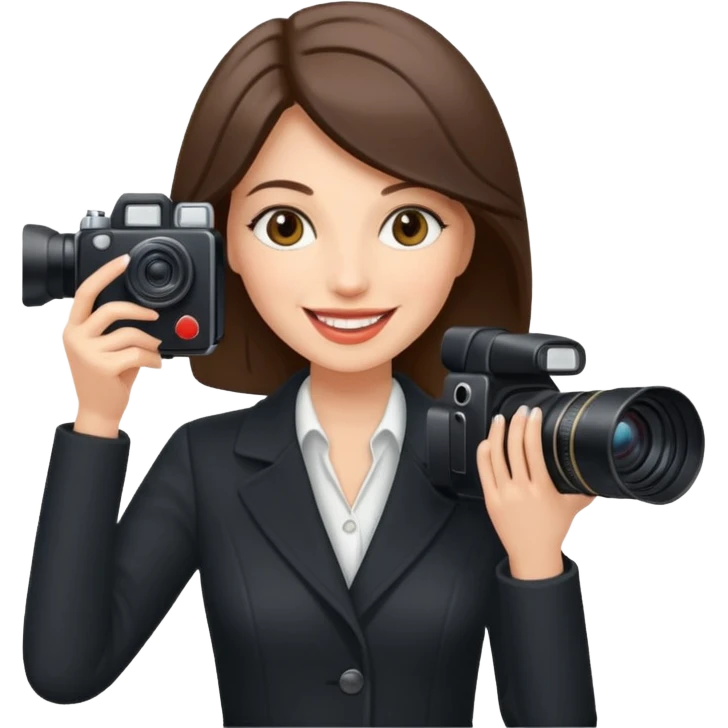 female papparazzo tabloid journalist emoji