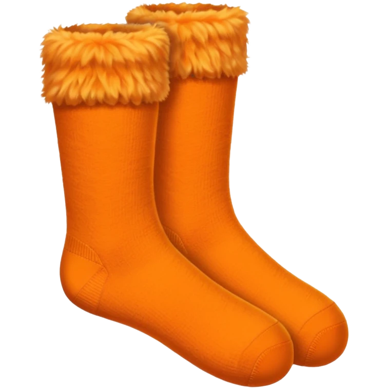 plain isolated orange socks emoji