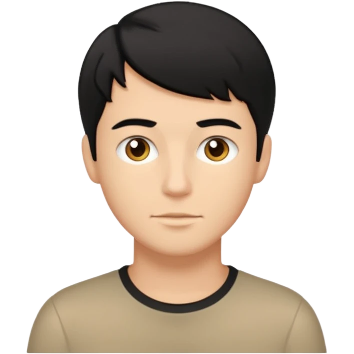 white guy short black ahjf  emoji