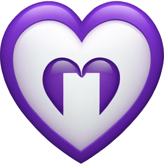 A purple heart with a prominent crack in the middle emoji