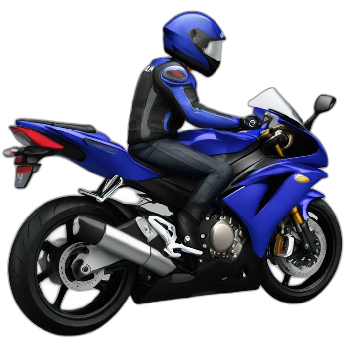 dude riding yamaha r6 2009 emoji