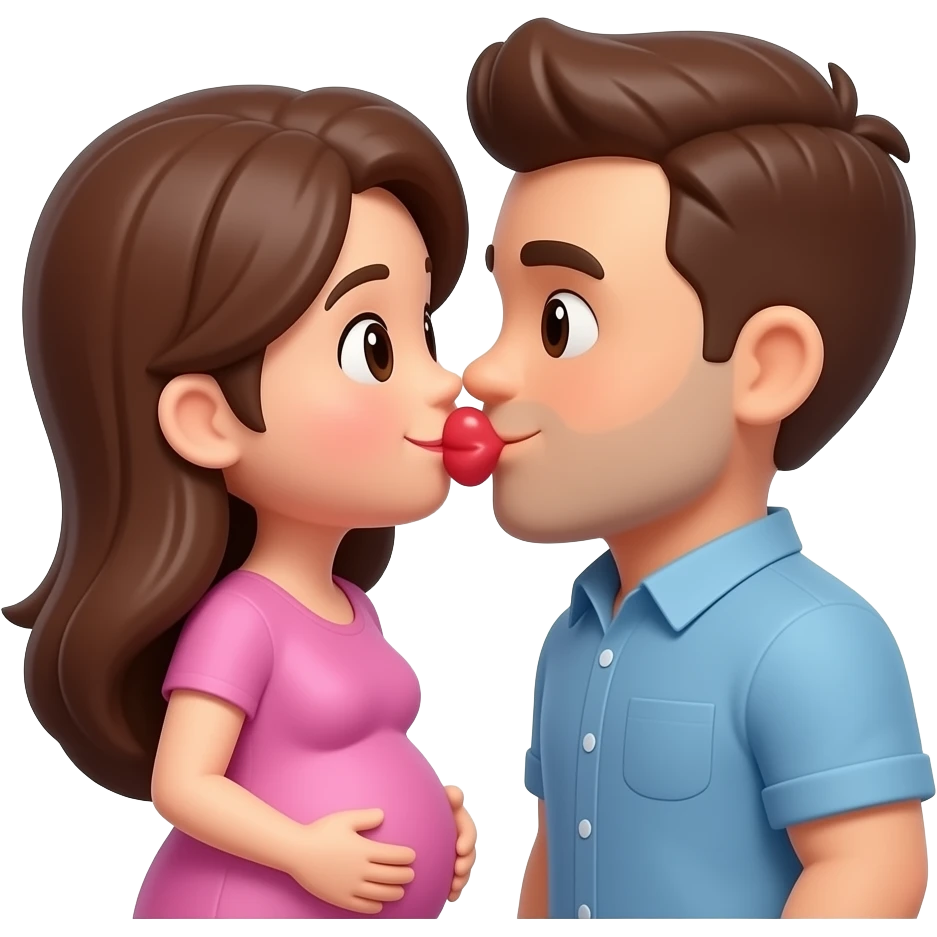 pregnant Roblox with another man standing next to him logo they the man is pregnent are kissing emoji