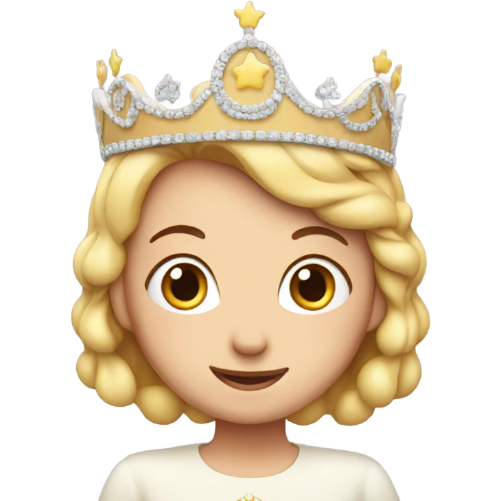 cake with a tiara emoji