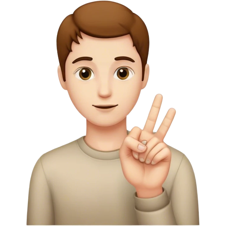 put a finger in hand emoji