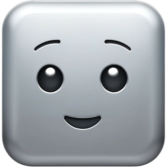 metal material, shiny metallic surface emoji