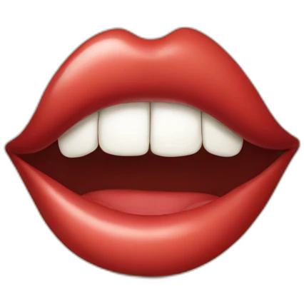 lip biting emoji emoji