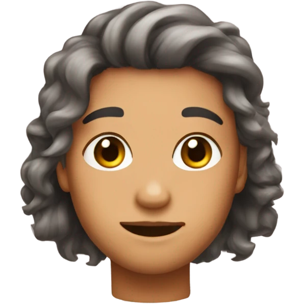 Face blush and hair emoji
