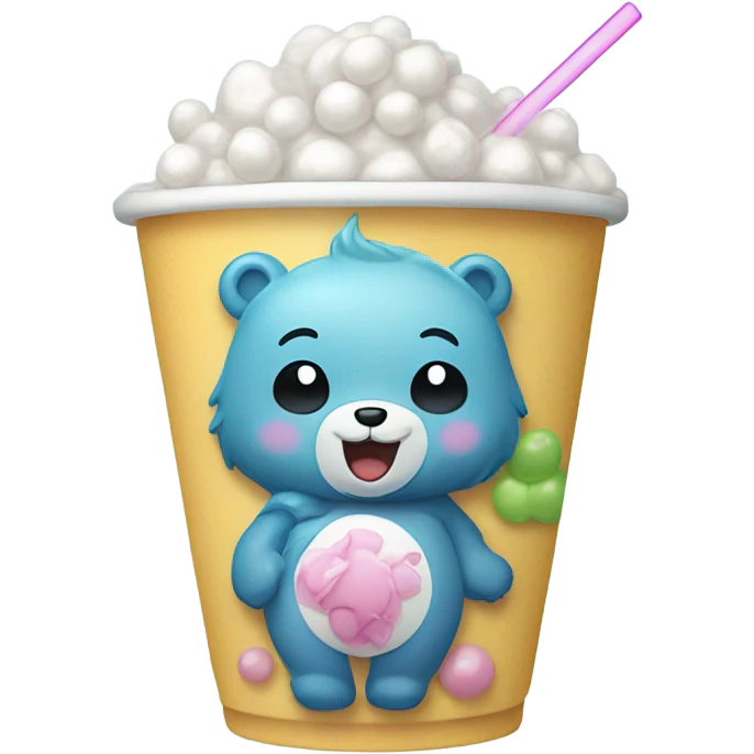 Boba with a care bear emoji