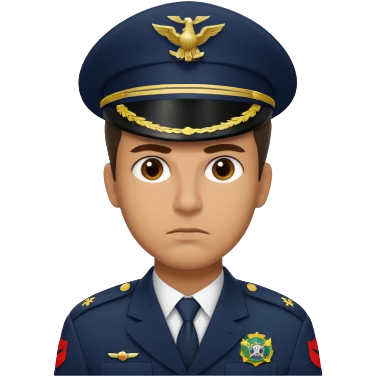 crie emojis de um militar do corpo de fuzileiros navais do brasil com cara de mau emoji