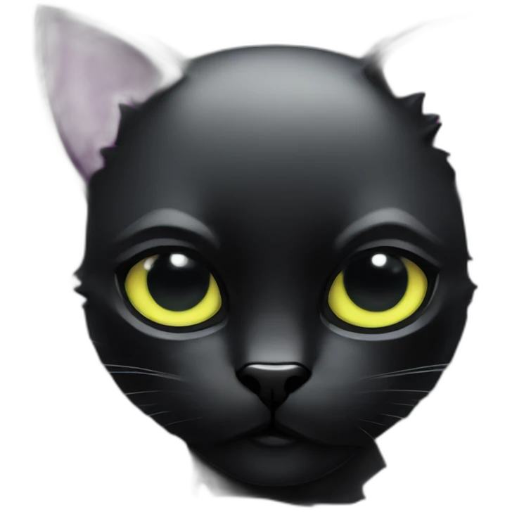 cyberpunk black cat emoji