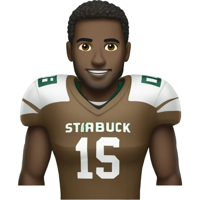 Linebacker with Starbucks  emoji
