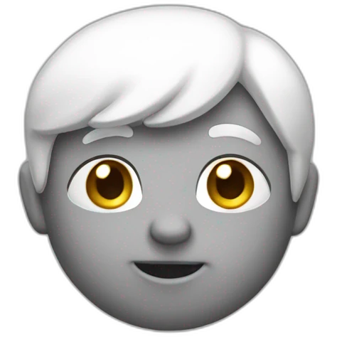 Chat gris et blanc  emoji