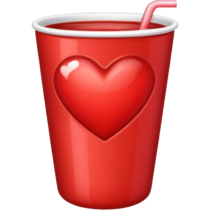 Make a red drinking cute emoji