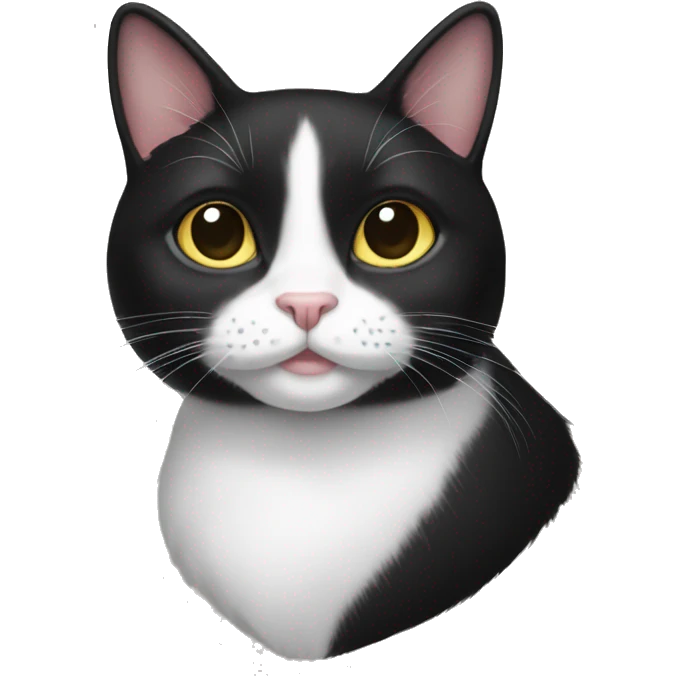 Tuxedo cat emoji