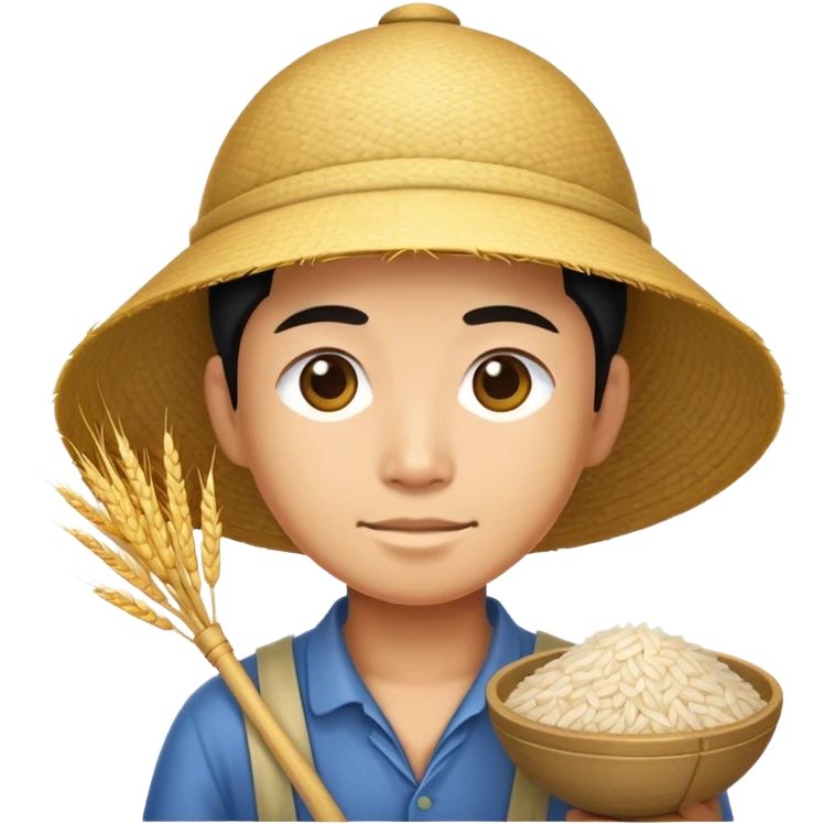 Very chinese rice worker emoji