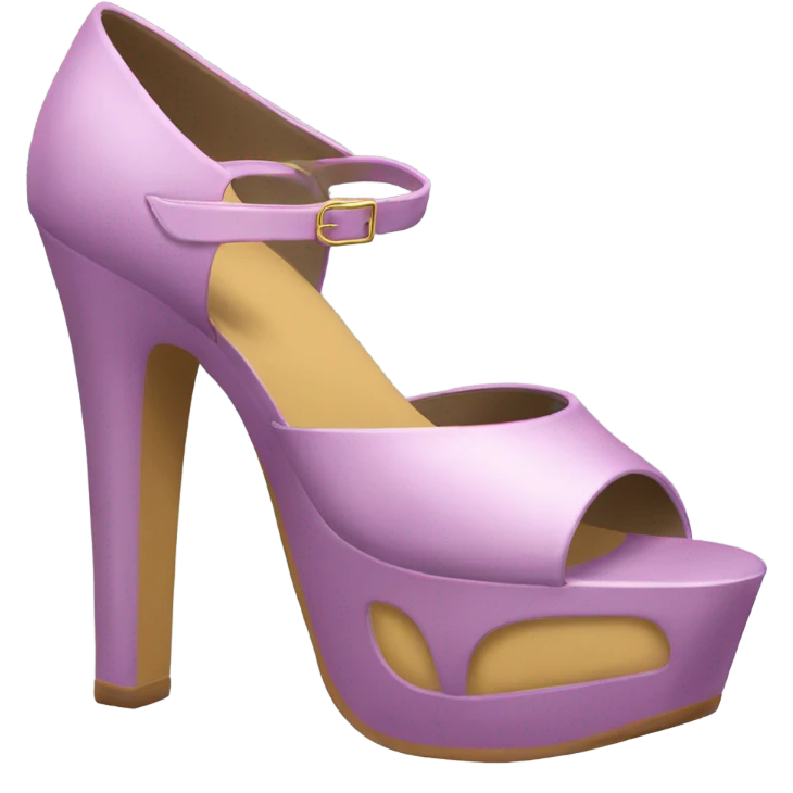 Exagerated platform heels emoji