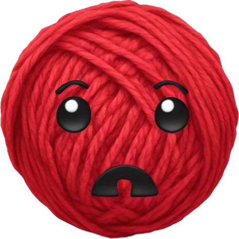 Red Ball of yarn emoji