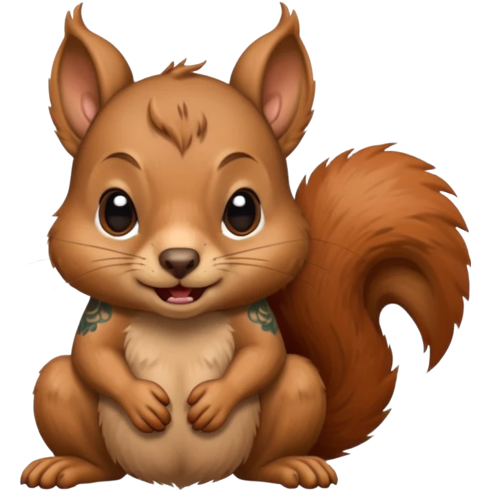 Crying Squirrel with tattoos  emoji