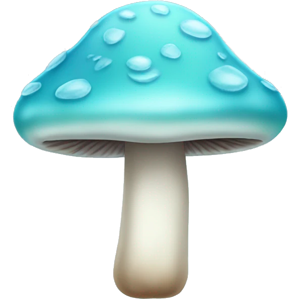 Blue and mint icy type mushroom  emoji