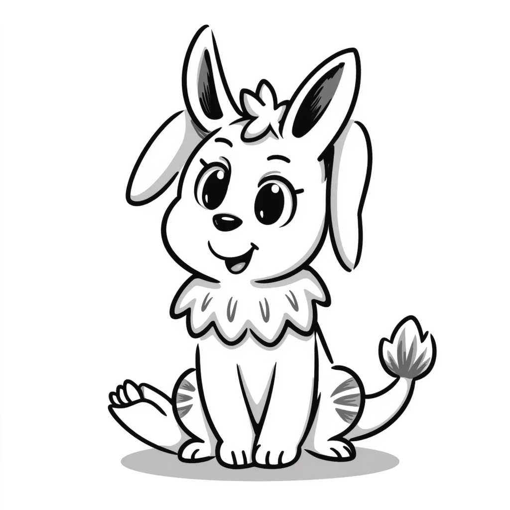 anime style bunny plant dragon with spikes, big expressive anime eyes, cute but fierce looking, detailed anime art style emoji