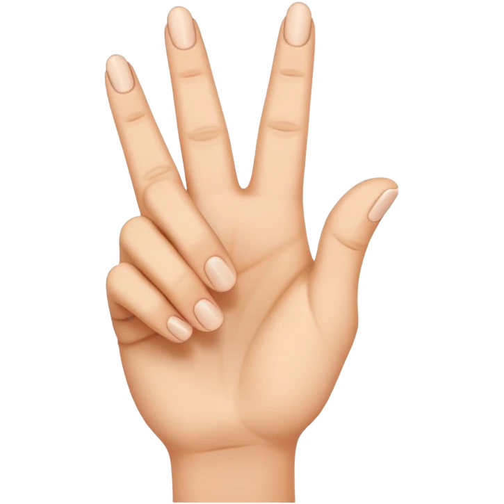 Mão para cima com 3 dedos emoji