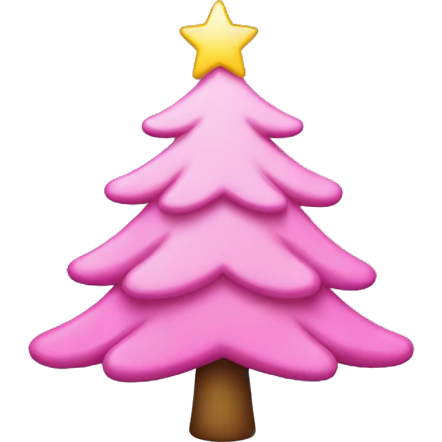 Pink christmas tree emoji