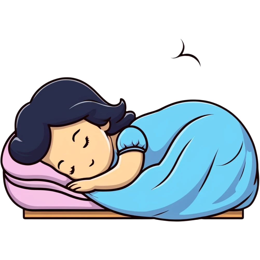 beautiful princess sleeping peacefully emoji