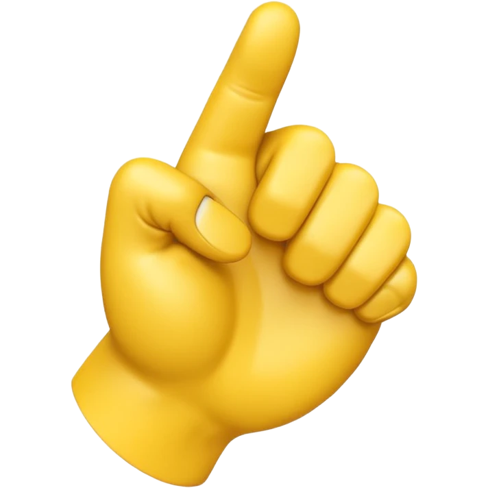 A 3D Apple-style yellow hand emoji, closed fist with thumb pointing backward over the shoulder direction, smooth rounded shape, shiny surface, clean minimal background. AND MOTİON LİNE emoji