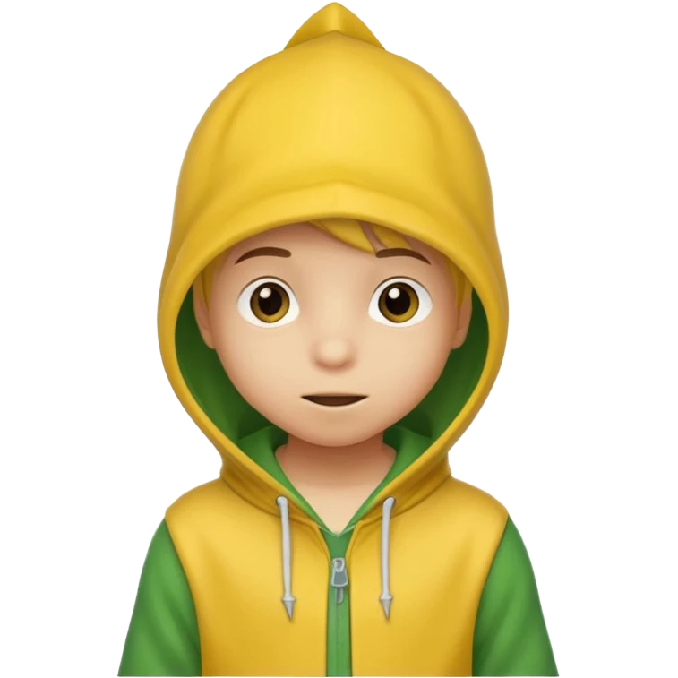 kid in yellow dinosaur hoodie emoji